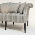 Parker and Farr Storyteller in Grey Satin Fabric